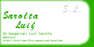 sarolta luif business card